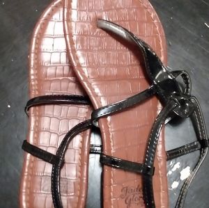 Black strap sandals